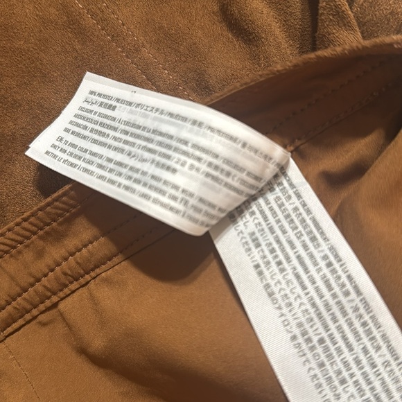 Abercrombie & Fitch Brown Skater Skirt Mini A Line Faux Suede Leather Size M NWT - Picture 5 of 6